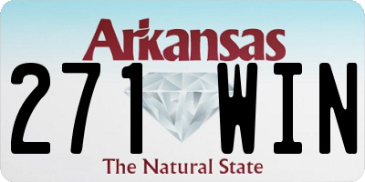 AR license plate 271WIN
