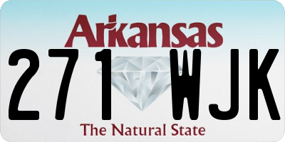 AR license plate 271WJK