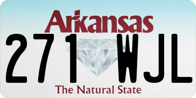 AR license plate 271WJL
