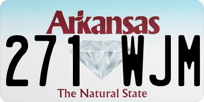 AR license plate 271WJM