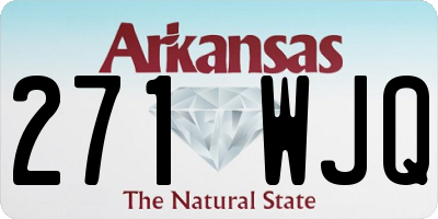 AR license plate 271WJQ