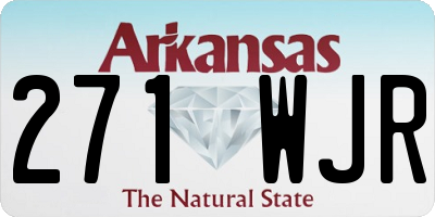 AR license plate 271WJR