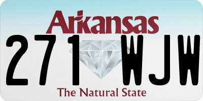 AR license plate 271WJW
