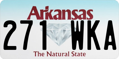 AR license plate 271WKA