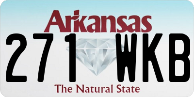 AR license plate 271WKB