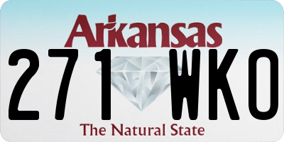 AR license plate 271WKO