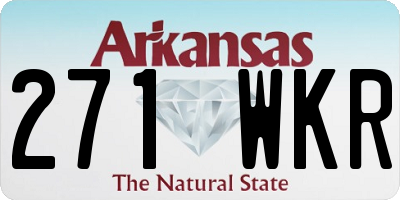 AR license plate 271WKR