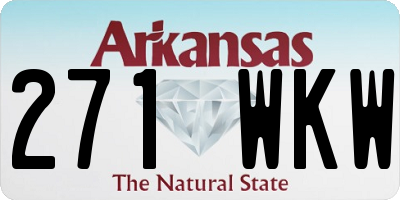 AR license plate 271WKW