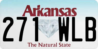 AR license plate 271WLB
