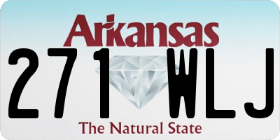 AR license plate 271WLJ
