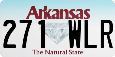 AR license plate 271WLR