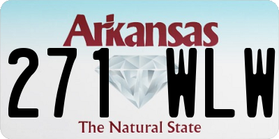 AR license plate 271WLW