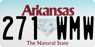 AR license plate 271WMW