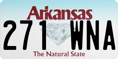 AR license plate 271WNA