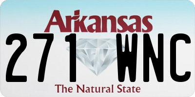 AR license plate 271WNC