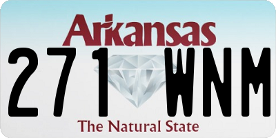 AR license plate 271WNM