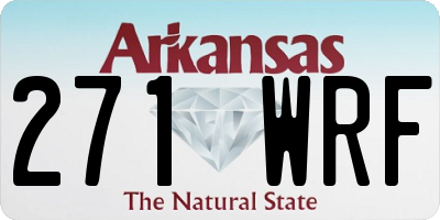 AR license plate 271WRF