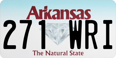 AR license plate 271WRI