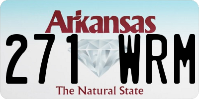 AR license plate 271WRM