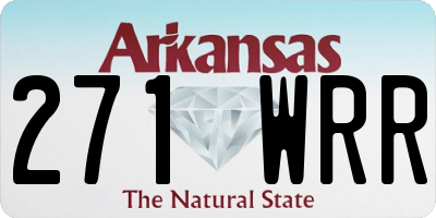 AR license plate 271WRR