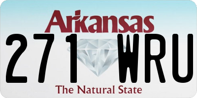 AR license plate 271WRU