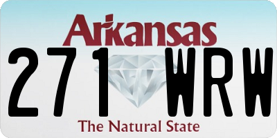 AR license plate 271WRW