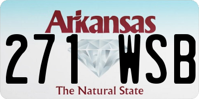 AR license plate 271WSB