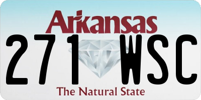 AR license plate 271WSC