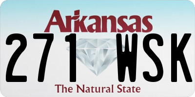 AR license plate 271WSK