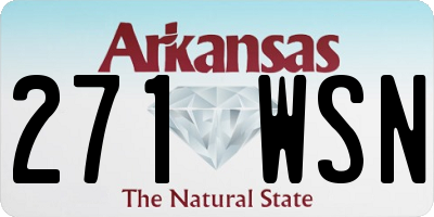 AR license plate 271WSN