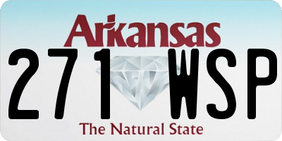 AR license plate 271WSP