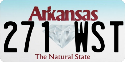 AR license plate 271WST