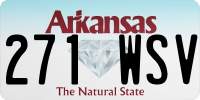AR license plate 271WSV