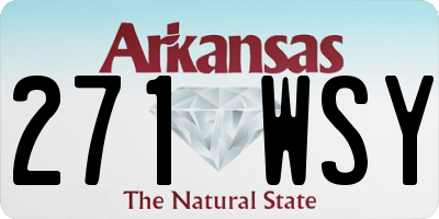 AR license plate 271WSY