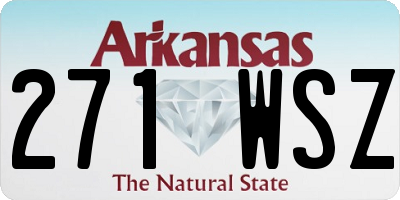 AR license plate 271WSZ