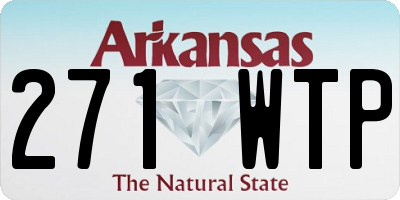 AR license plate 271WTP
