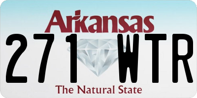 AR license plate 271WTR