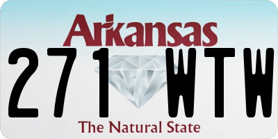 AR license plate 271WTW