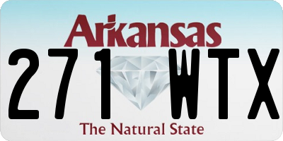 AR license plate 271WTX