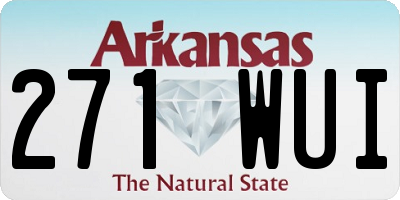 AR license plate 271WUI