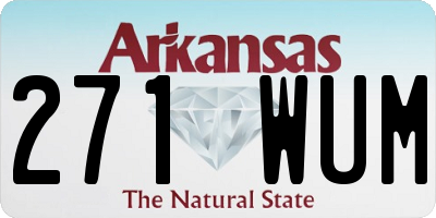 AR license plate 271WUM