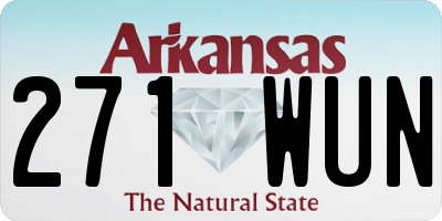 AR license plate 271WUN
