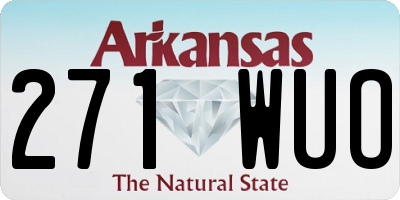 AR license plate 271WUO