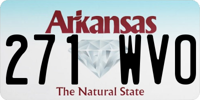 AR license plate 271WVO