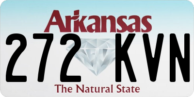 AR license plate 272KVN