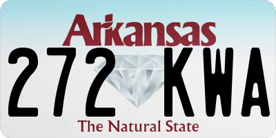 AR license plate 272KWA