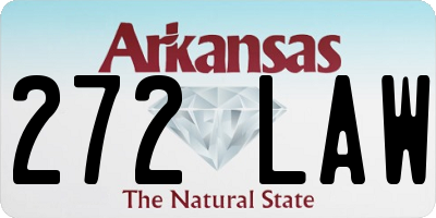 AR license plate 272LAW