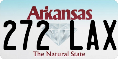 AR license plate 272LAX
