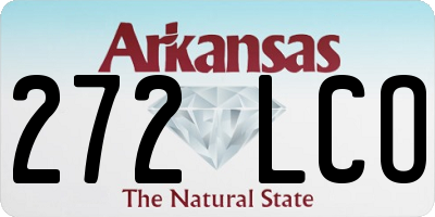 AR license plate 272LCO