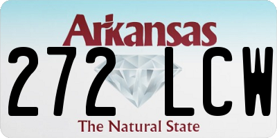 AR license plate 272LCW